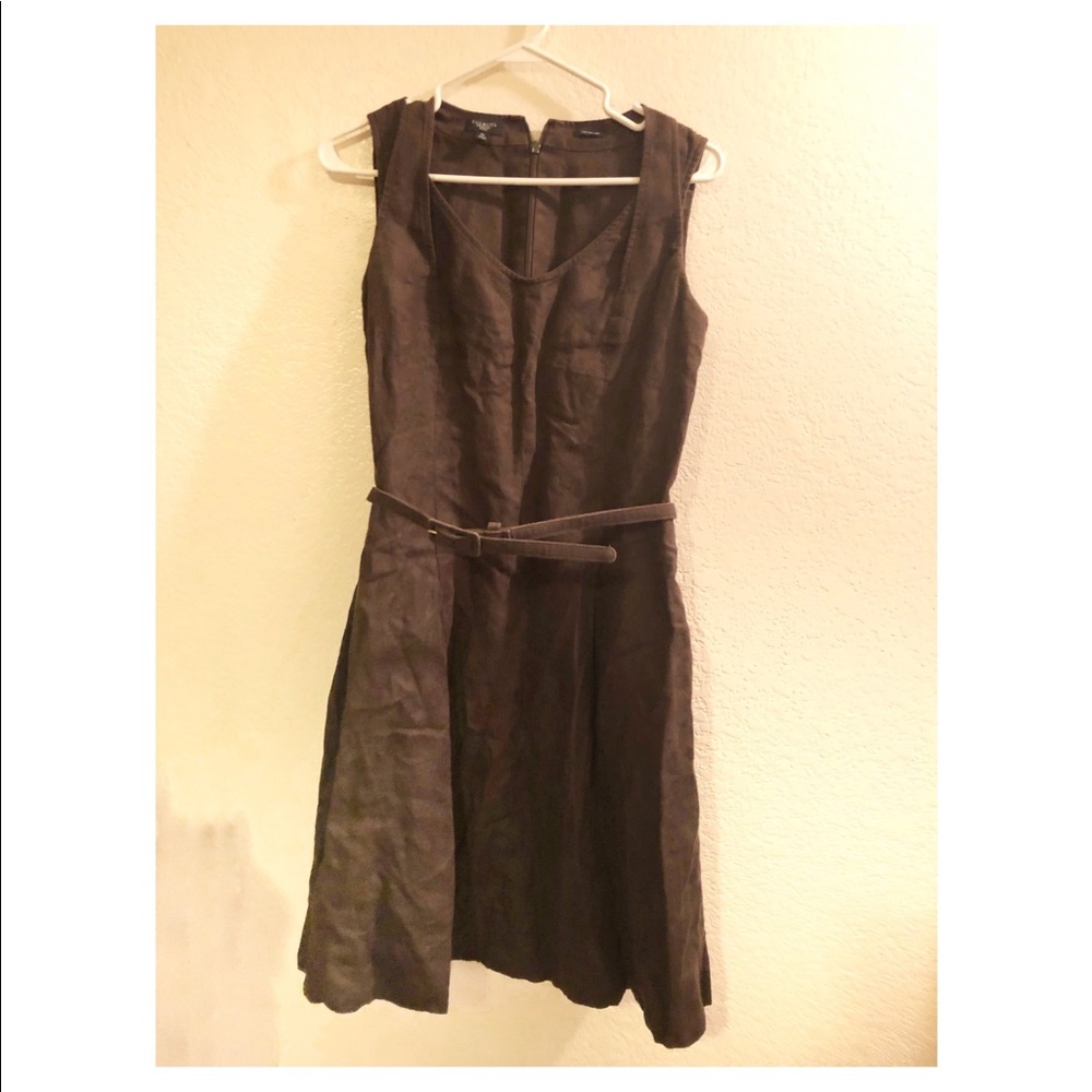 Talbots petites pure Irish linen dress with belt